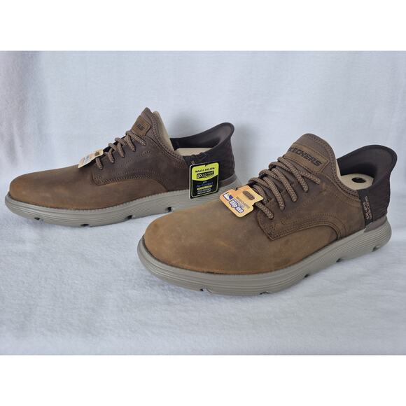 Skechers Men's Slip-Ins Size 13 Dark Brown Garza-Gervin Gogamat Arch Memory Foam - Picture 3 of 12